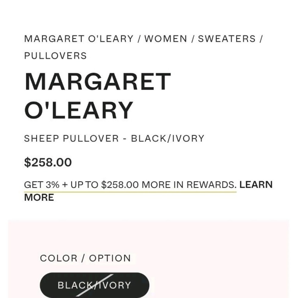 Margaret O'Leary Sheep Cotton Blend Crewneck Sweater Black/Ivory Size M EUC - Picture 8 of 8